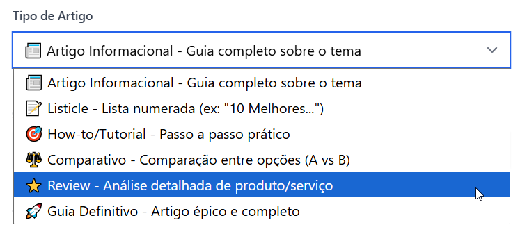 Gerador de Artigos IA